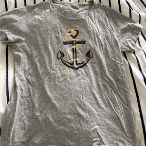 Jcrew Anchor Graphic T-Shirt with Yellow Accent